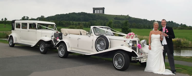 Matching Vintage Landaulette at Penshaw